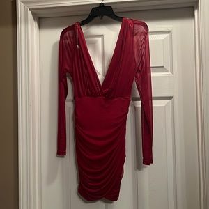 RED FASHION NOVA SEXY DRESS